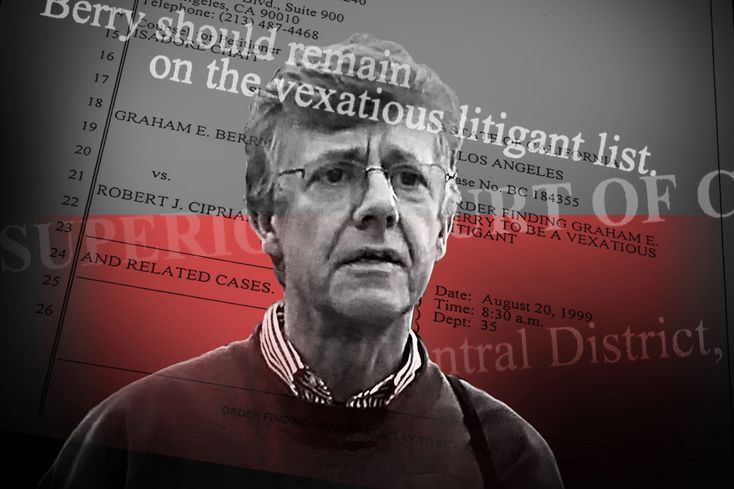 Attorney Graham Berry was ordered back on the Judicial Council’s Vexatious Litigant List after his deceptive attempt to overturn his original assignment order. He is prohibited from filing litigation on his own behalf without a judge’s consent.