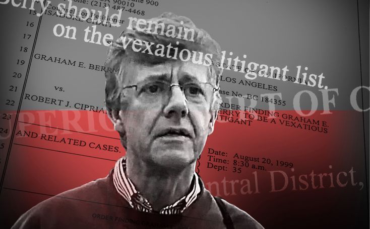 Attorney Graham Berry was ordered back on the Judicial Council’s Vexatious Litigant List after his deceptive attempt to overturn his original assignment order. He is prohibited from filing litigation on his own behalf without a judge’s consent.